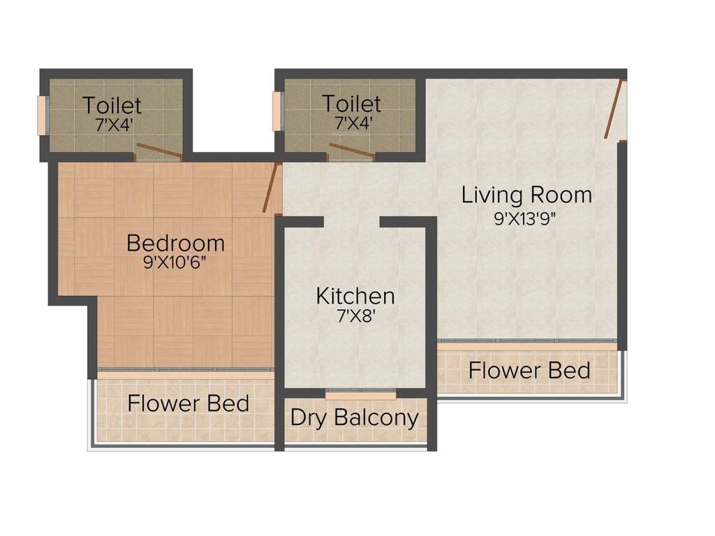 Goldstar Decent Homes (1BHK+1T (374.05 sq ft) 374.05 sq ft)