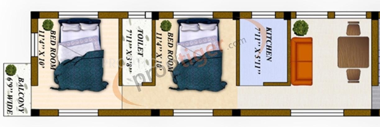 Vibgyor Neer (2BHK+1T (772 sq ft) 772 sq ft)