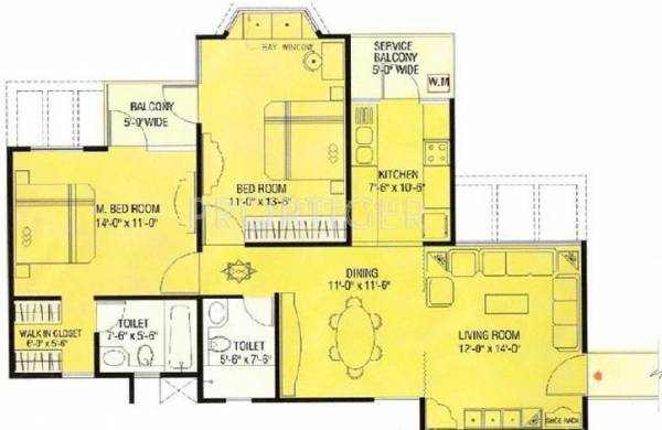 Agarwal Aditya Mega City (2BHK+2T (1,225 sq ft) 1225 sq ft)