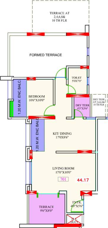 Smile Kaizen (1BHK+1T (475.44 sq ft) 475.44 sq ft)
