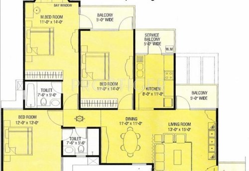 Agarwal Aditya Mega City (3BHK+2T (1,895 sq ft) 1895 sq ft)