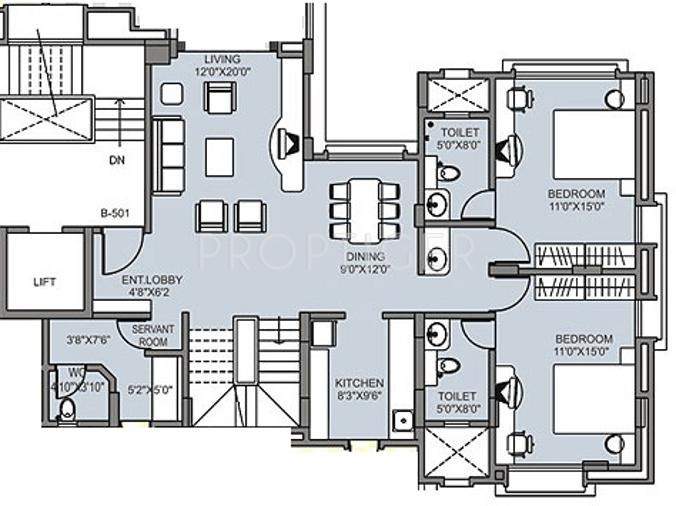Soham Developers Soham Eternity Floor Plan (4BHK+4T)