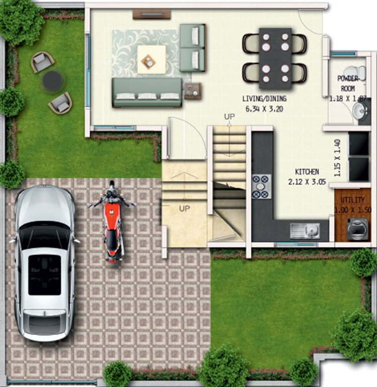 Geras River Of Joy Zone A (2BHK+3T (840.98 sq ft) 840.98 sq ft)