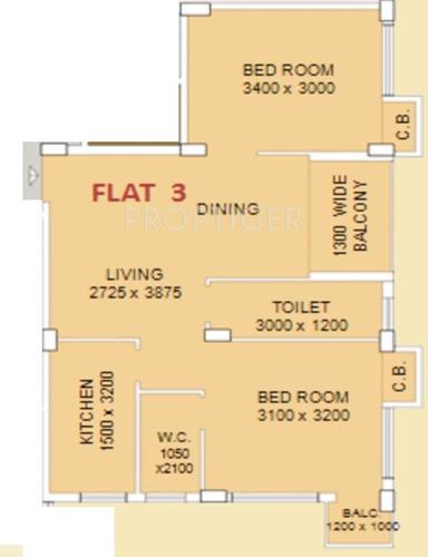 Webstar Webstar Bluebell (2BHK+1T (871 sq ft) 871 sq ft)