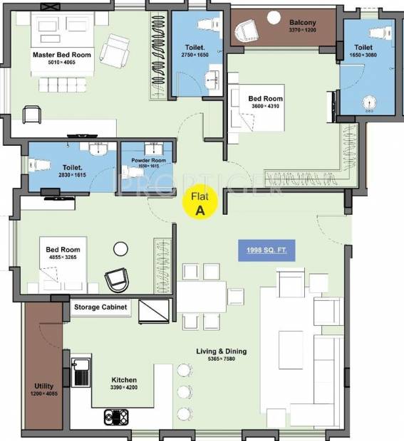 Rooshna Royal Residency (3BHK+3T (1,925 sq ft) 1925 sq ft)