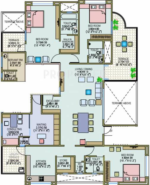 Angal Florenza (3BHK+3T (2,730 sq ft)   Servant Room 2730 sq ft)