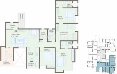 Gokhale Pushpanjali (3BHK+3T (1,635 sq ft)   Study Room 1635 sq ft)