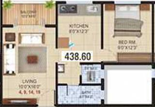 Jay Saivijayicon (1BHK+1T (438.60 sq ft) 438.6 sq ft)