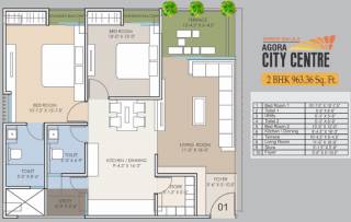 Shree Balaji Agora City Centre (2BHK+2T (963.36 sq ft) 963.36 sq ft) Shree Balaji Agora City Centre (2BHK+2T (963.36 sq ft) 963.36 sq ft)