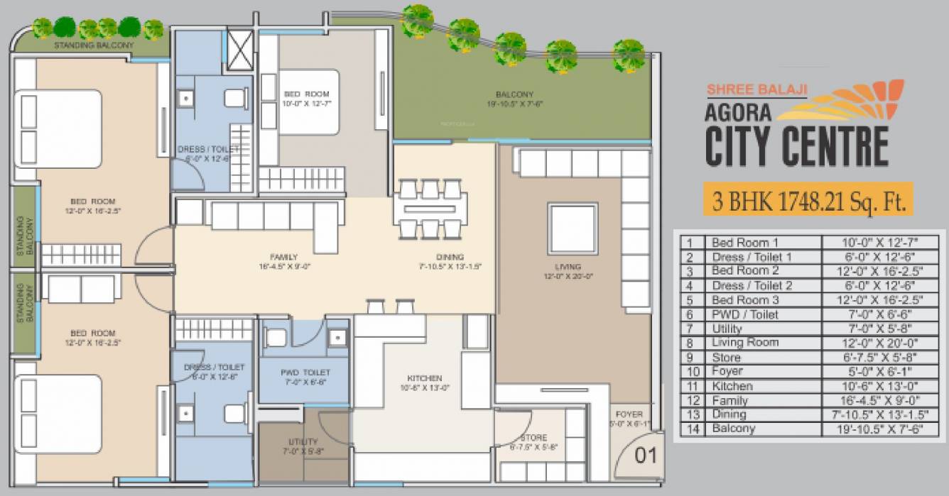 Shree Balaji Agora City Centre (3BHK+3T (1,748.21 sq ft) 1748.21 sq ft) Shree Balaji Agora City Centre (3BHK+3T (1,748.21 sq ft) 1748.21 sq ft)