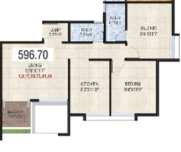 Jay Vijay Shrushti (2BHK+2T (596.70 sq ft) 596.7 sq ft)