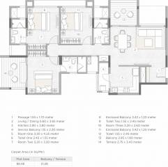 Kasturi Apostrophe Next (3BHK+3T (952.18 sq ft) 952.18 sq ft)