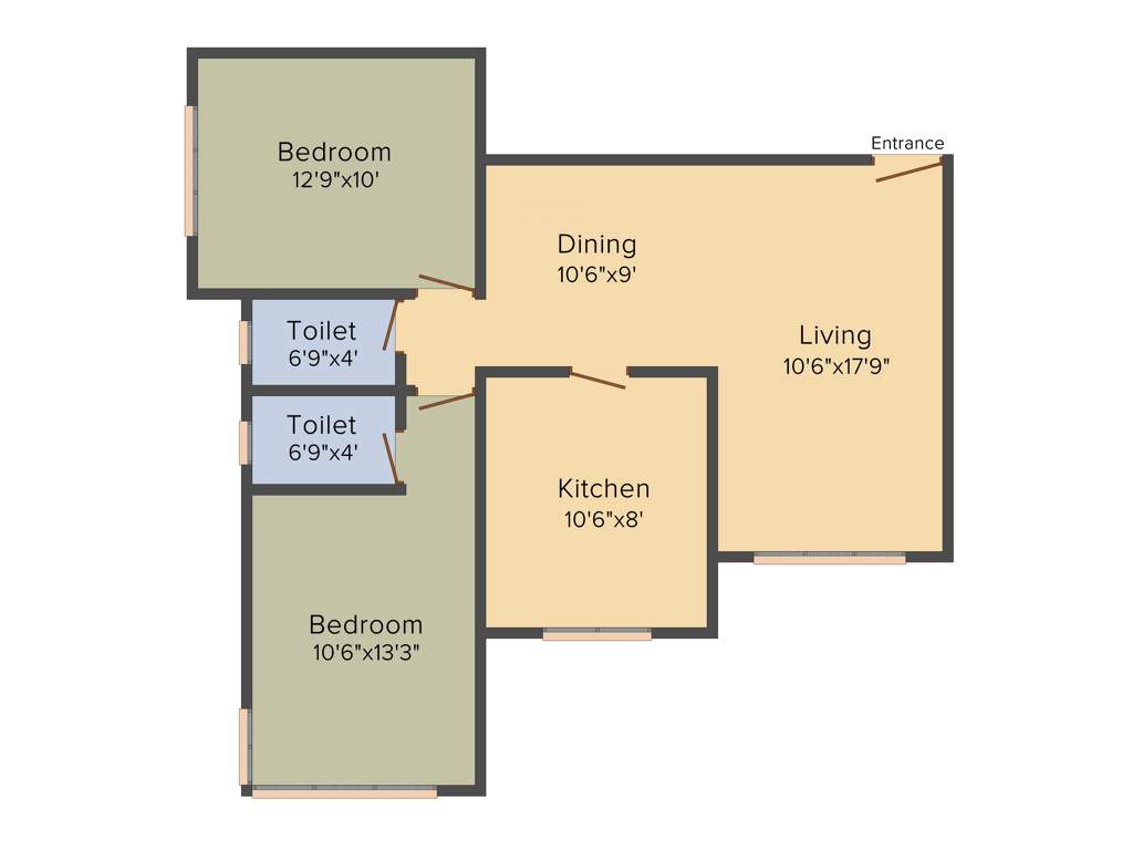 Modispaces Tashkent (3BHK+3T (832.91 sq ft) 832.91 sq ft)