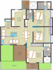 Majestique Towers East (3BHK+3T (714.83 sq ft) 714.83 sq ft)
