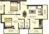 Manju Royal Suite (2BHK+2T (796 sq ft) 796 sq ft)