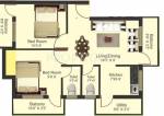 Manju Royal Suite (2BHK+2T (796 sq ft) 796 sq ft)