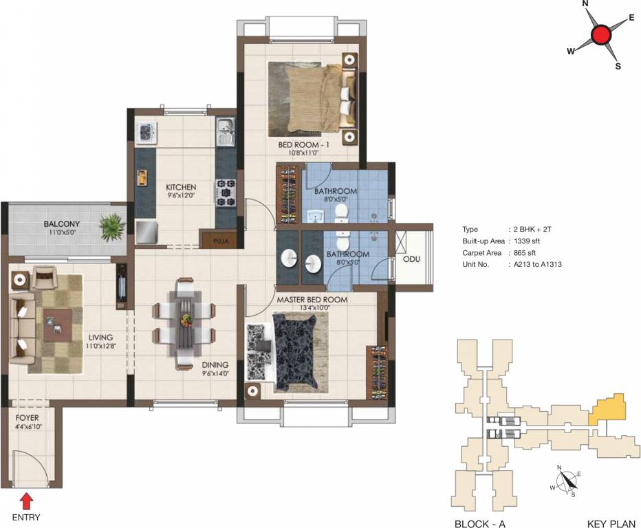 Casagrand Northern Star (2BHK+2T (1,339 sq ft) 1339 sq ft) Casagrand Northern Star (2BHK+2T (1,339 sq ft) 1339 sq ft)