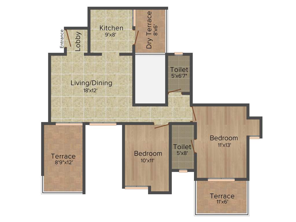 Paranjape Swapna Samrat (2BHK+2T (702.99 sq ft) 702.99 sq ft)