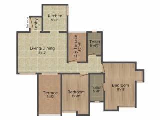 Paranjape Swapna Samrat (2BHK+2T (704.18 sq ft) 704.18 sq ft)