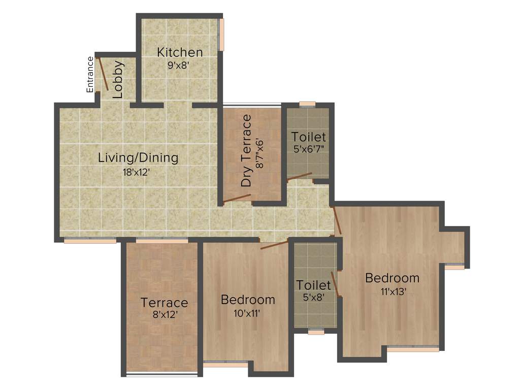 Paranjape Swapna Samrat (2BHK+2T (704.18 sq ft) 704.18 sq ft)