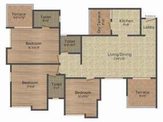 Paranjape Swapna Samrat (3BHK+3T (838.08 sq ft) 838.08 sq ft)