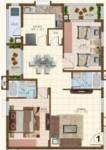 Indiabulls Centrum (2BHK+2T (1,379 sq ft) 1379 sq ft)