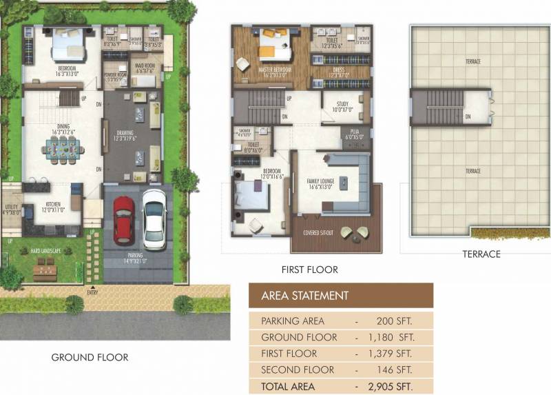 Preston Anvithas Amari (3BHK+4T (2,905 sq ft) + Study Room 2905 sq ft)