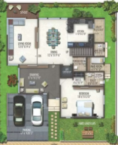  anvithas amari Floor Plan Ground Floor Plan
