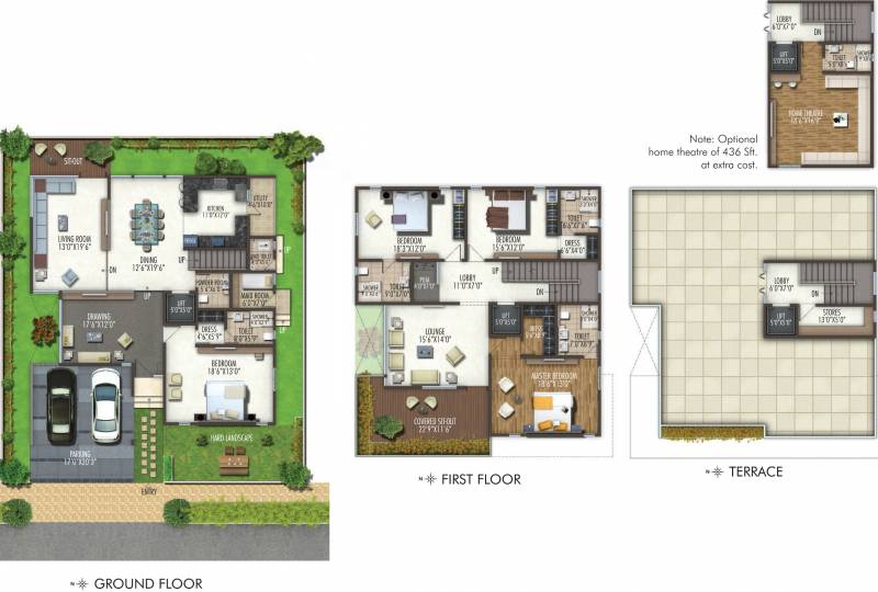 Preston Anvithas Amari (4BHK+5T (3,874 sq ft) + Servant Room 3874 sq ft)