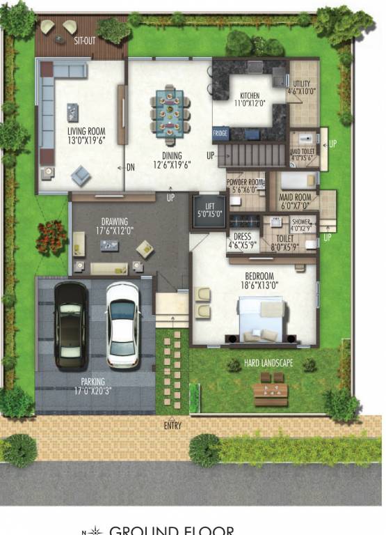  anvithas amari Floor Plan Ground Floor Plan