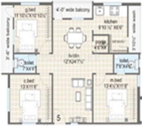 Girija Girija Residency (3BHK+2T (1,449 sq ft) 1449 sq ft) Girija Girija Residency (3BHK+2T (1,449 sq ft) 1449 sq ft)