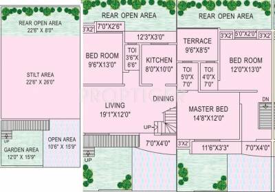 Rashmi Rashmi Villas Floor Plan (3BHK+3T)