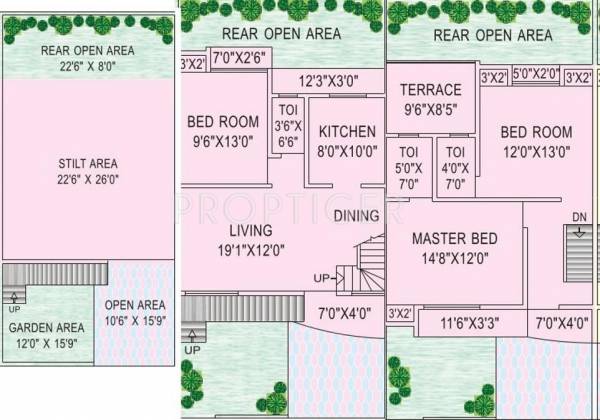 Rashmi Rashmi Villas Floor Plan (3BHK+3T)