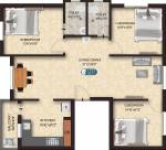 The Nest Nest Happy (3BHK+3T (1,235 sq ft) 1235 sq ft)