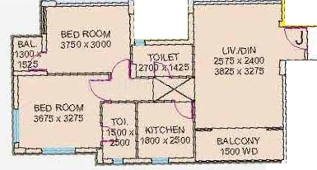 MDA Imperial Park (2BHK+2T (1,159 sq ft) 1159 sq ft)