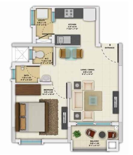  tata new value homes new haven ribbon walk Floor Plan Floor Plan
