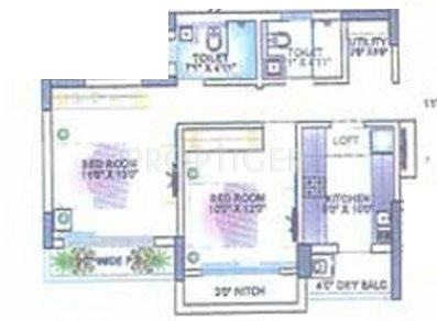 Lokhandwala Octacrest (2BHK+2T (1,120 sq ft) 1120 sq ft)