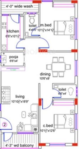  Mythri Enclave (2BHK+2T (1,200 sq ft)   Pooja Room 1200 sq ft)
