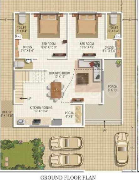  nagar zari phase i Floor Plan Ground Floor Plan