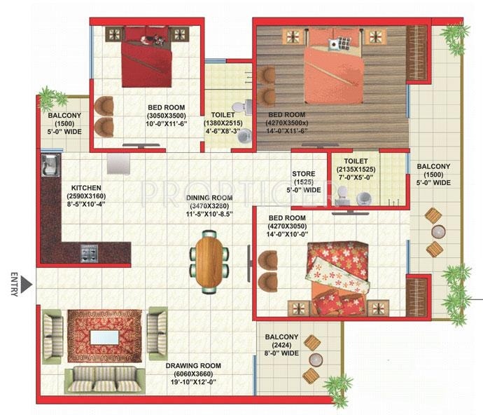 Gaursons Gaur Global Village (3BHK+2T (1,620 sq ft) 1620 sq ft) Gaursons Gaur Global Village (3BHK+2T (1,620 sq ft) 1620 sq ft)
