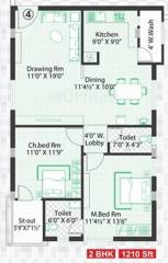 SNR Sri Sri Kala Kuteers (2BHK+2T (1,210 sq ft) 1210 sq ft)