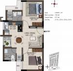 Casagrand Smart Town (2BHK+2T (733 sq ft) 733 sq ft)