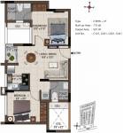 Casagrand Smart Town (2BHK+2T (773 sq ft) 773 sq ft)