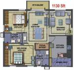 Theme Golf View (2BHK+2T (1,130 sq ft) + Pooja Room 1130 sq ft) Theme Golf View (2BHK+2T (1,130 sq ft) + Pooja Room 1130 sq ft)