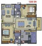 Theme Golf View (2BHK+2T (1,205 sq ft) + Pooja Room 1205 sq ft) Theme Golf View (2BHK+2T (1,205 sq ft) + Pooja Room 1205 sq ft)