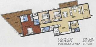 Bhandari Verve On The Curve (3BHK+3T (2,531 sq ft) + Servant Room 2531 sq ft) Bhandari Verve On The Curve (3BHK+3T (2,531 sq ft) + Servant Room 2531 sq ft)