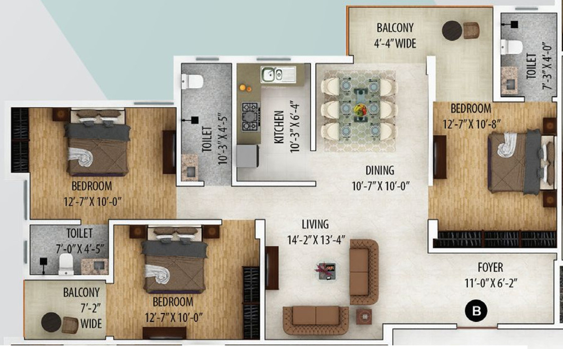 Jai Vinayak Nav Vinayak (3BHK+3T (1,690 sq ft) 1690 sq ft)