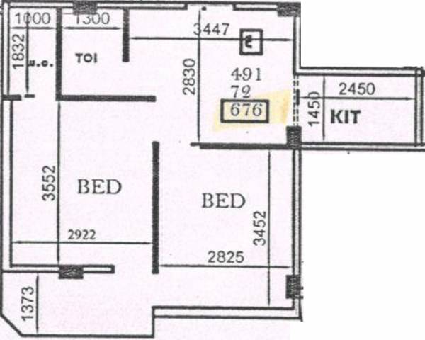 Reliable Deshbandhu Apartment (2BHK+2T (676 sq ft) 676 sq ft)