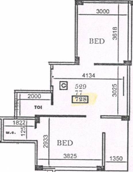 Reliable Deshbandhu Apartment (2BHK+2T (728 sq ft) 728 sq ft)