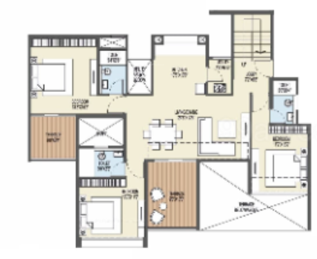  ganga platino phase iii Floor Plan Lower Level Duplex Plan